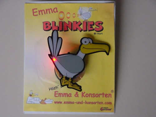 Emma Pin blinkend