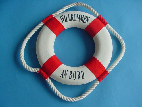 Rettungsring, rot / weiß, 35 cm